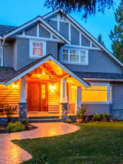 Luxury house at night - What Does A Red Porch Light Mean