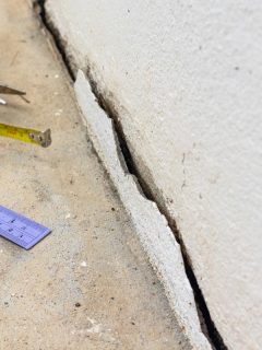 A ground outside home subsidence, What Kind Of Cement To Use For Foundation Repair?