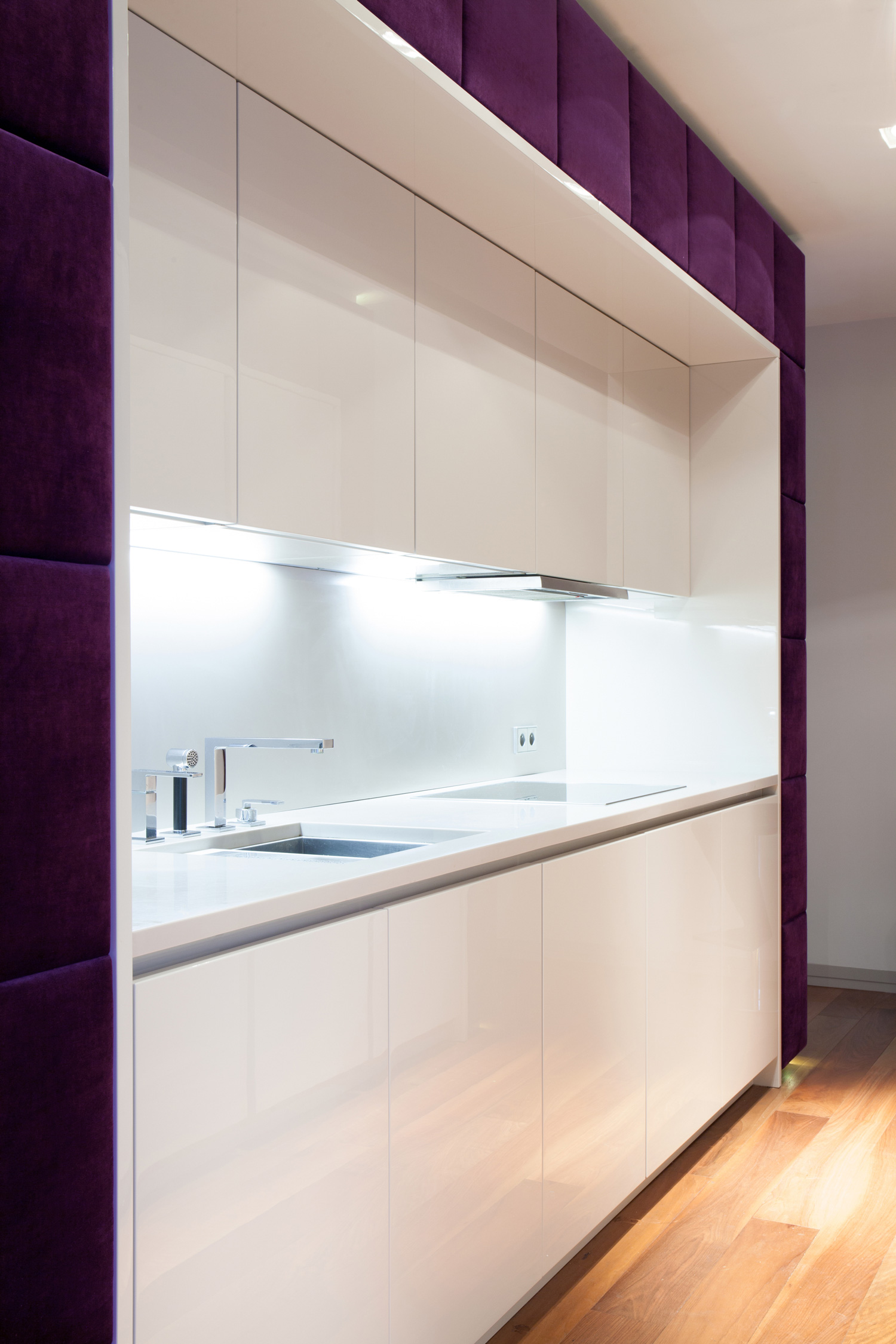 White kitchen unit in luxury detached house