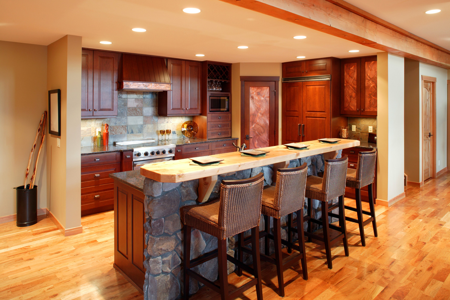 luxury kitchen house copper cupboards