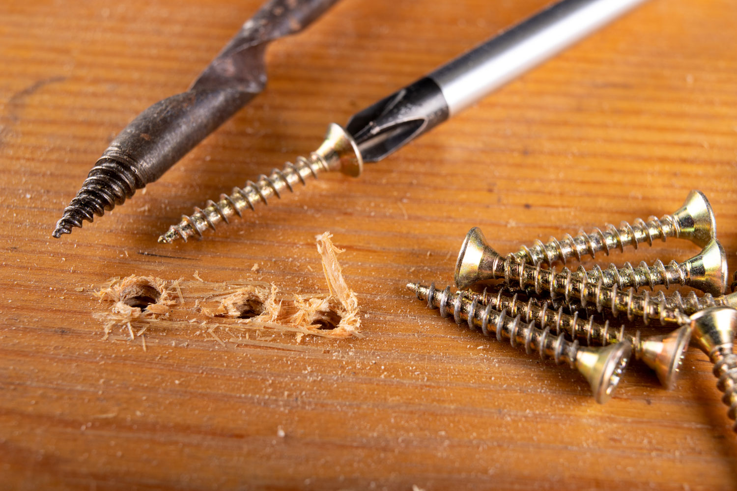 Making holes for screws