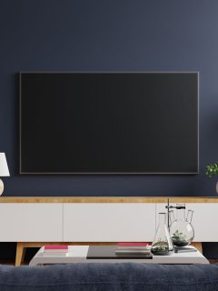 Mockup tv on cabinet in modern empty room, Can You Set Up The Tv On Top of A Table? - And How To