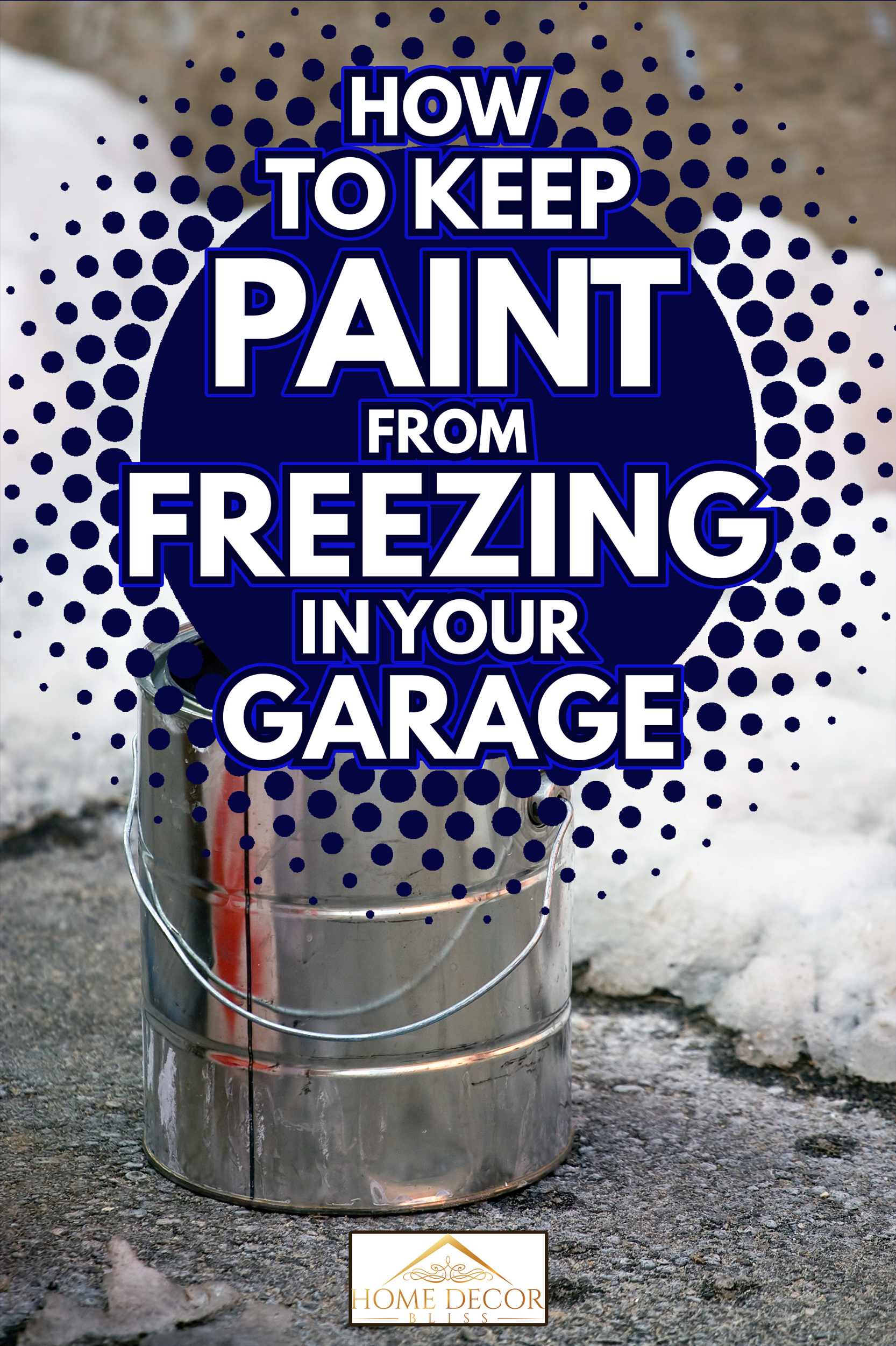 Paint can and brush on the ground outside in the winter - How To Keep Paint From Freezing In Your Garage