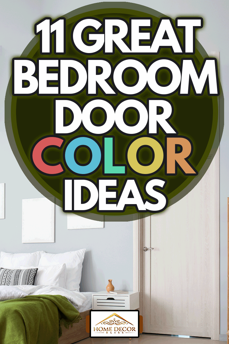 Stylish interior of modern bedroom, 11 Great Bedroom Door Color Ideas
