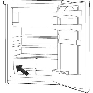 White illustration of a fridge
