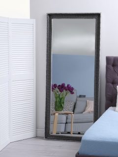 A standing mirror on the corner of the bedroom, How To Cover A Mirror In The Bedroom