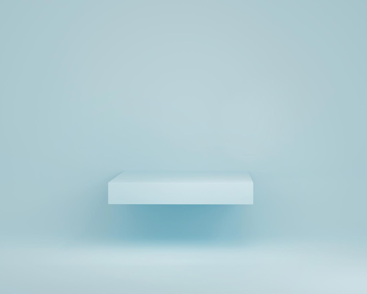 Blue simple minimalist background shelf pedesta