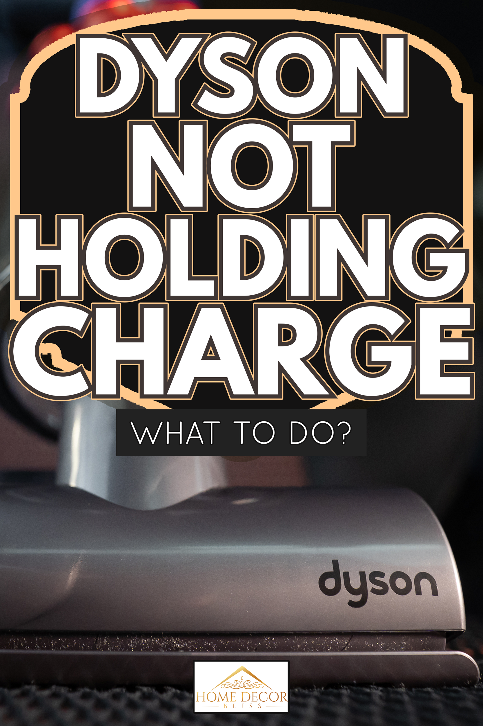 Close up of the Mini motorhead of Dyson Cyclone V10 Fluffy vacuum cleaner on car seats with car interior background - Dyson Not Holding Charge—What To Do?