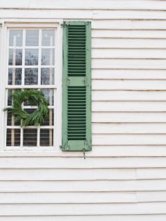 Green window shutters and white vinyl siding, Can You Paint Vinyl Siding? [And How To]