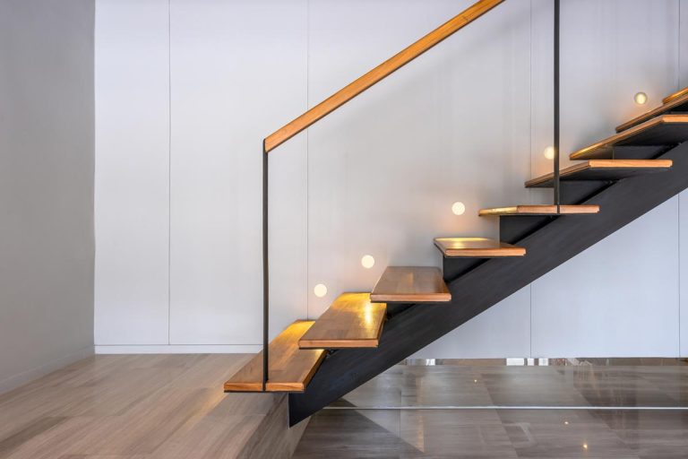 A modern house building stairway, How Many Stairs In A Typical Floor?