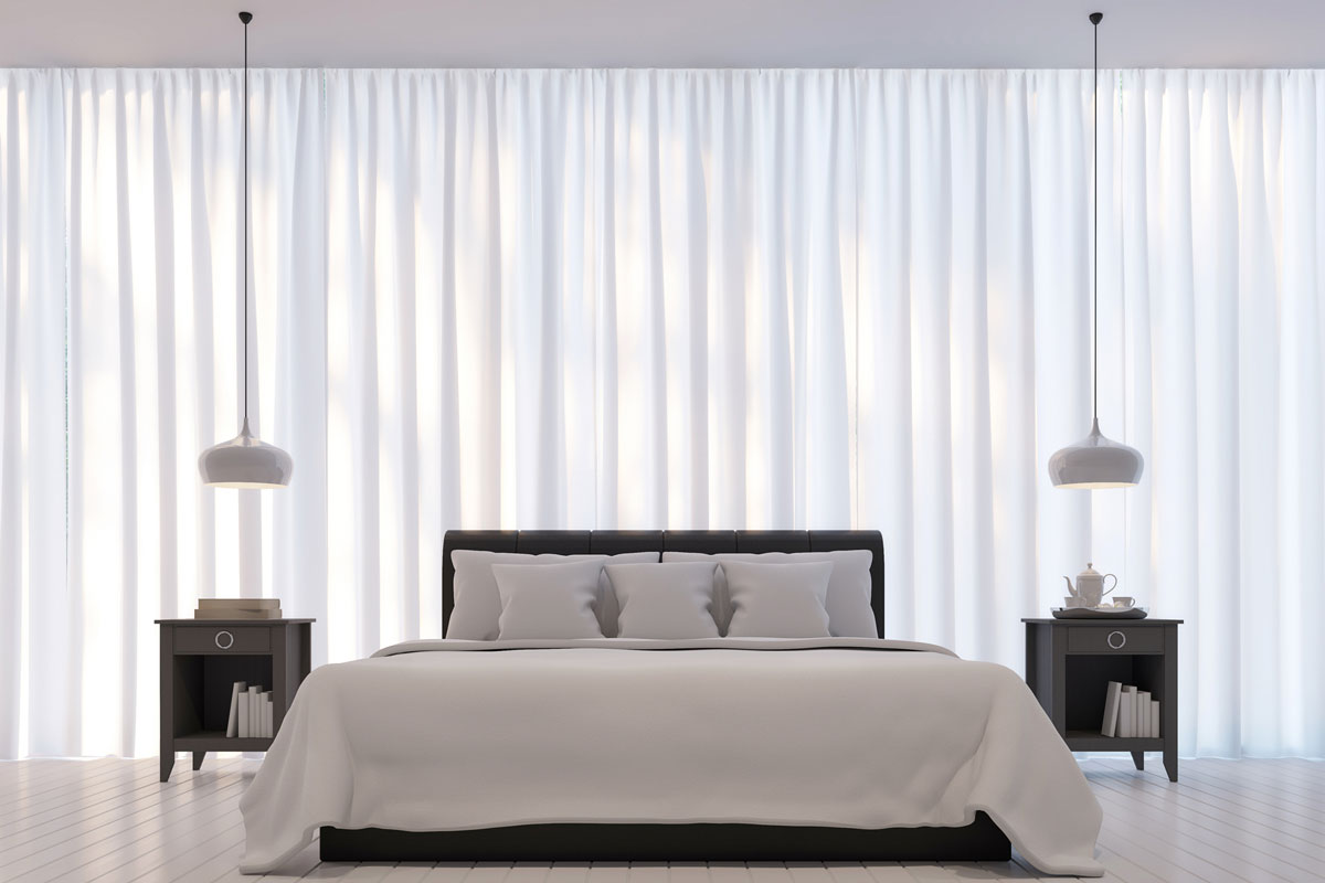 Modern white bedroom minimal style