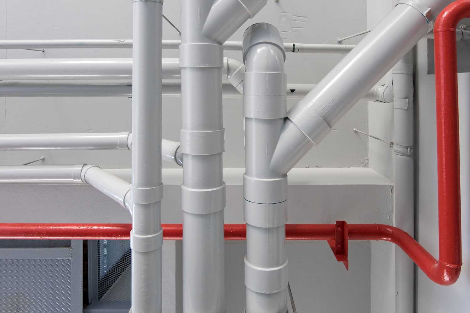 PVC pipes for water lines and waste lines