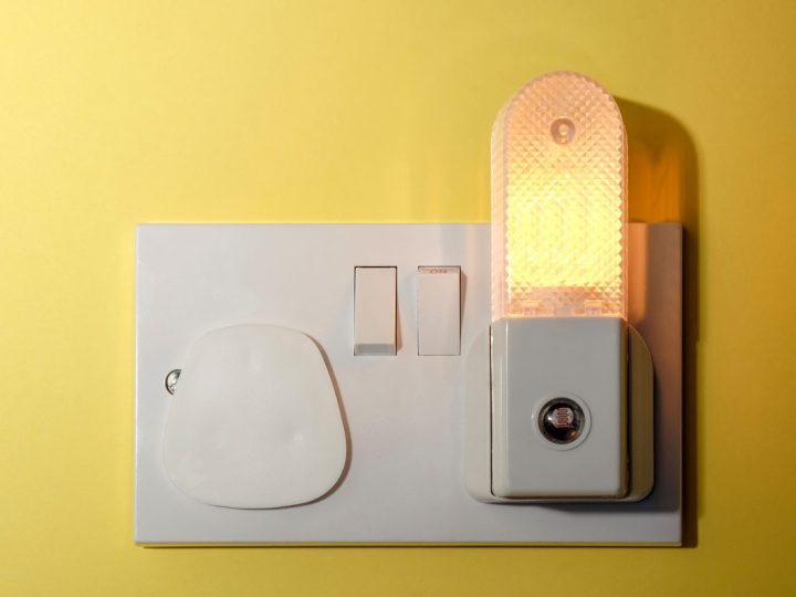 A white switch and a night light plugged on the side, What's The Best Color For A Night Light?