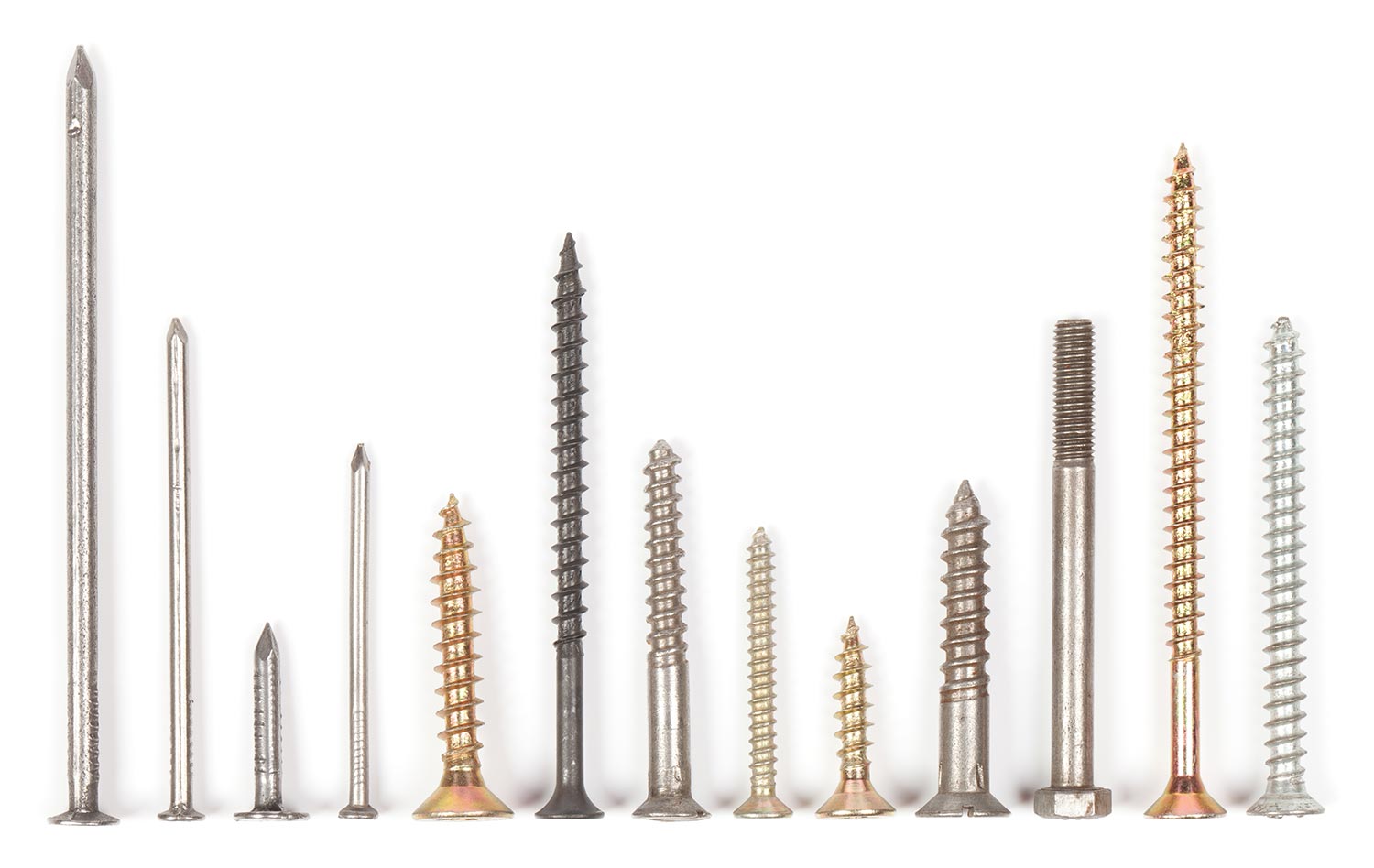 Collection of screws and nails