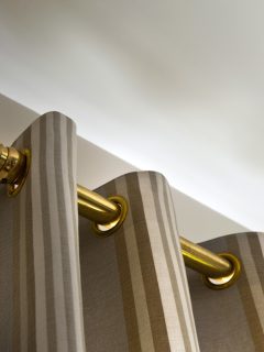 Curtains and gilt metal rod - Should Curtain Rods Match Throughout House