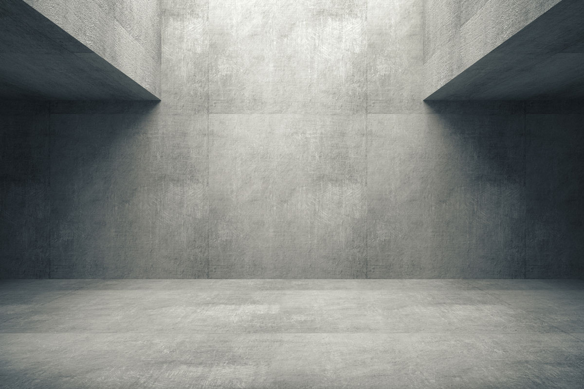 Empty abstract concrete room and lateral lights