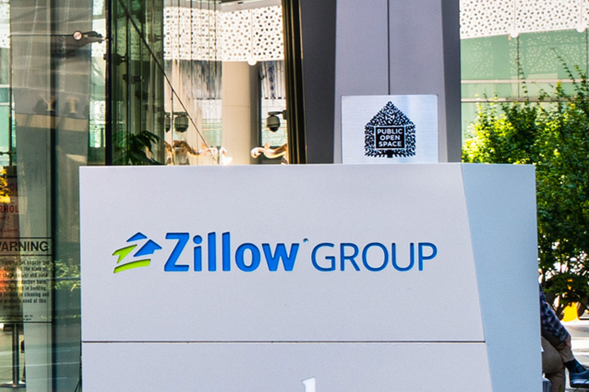 Entrance to zillow group building in main street office