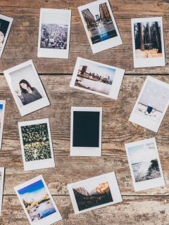 An instant camera prints on a wall, 15 Amazing Collage Wall Ideas