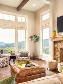 A new luxury living room with hardwood floors and amazing view, 21 Beautiful Living Rooms With Sectionals