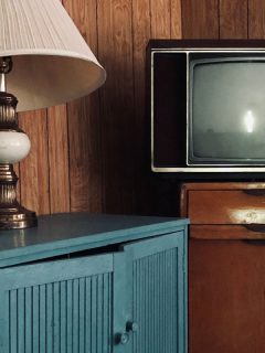 Paneled Room with a Television and a lamp, What Colors Does Rub N Buff Come In?