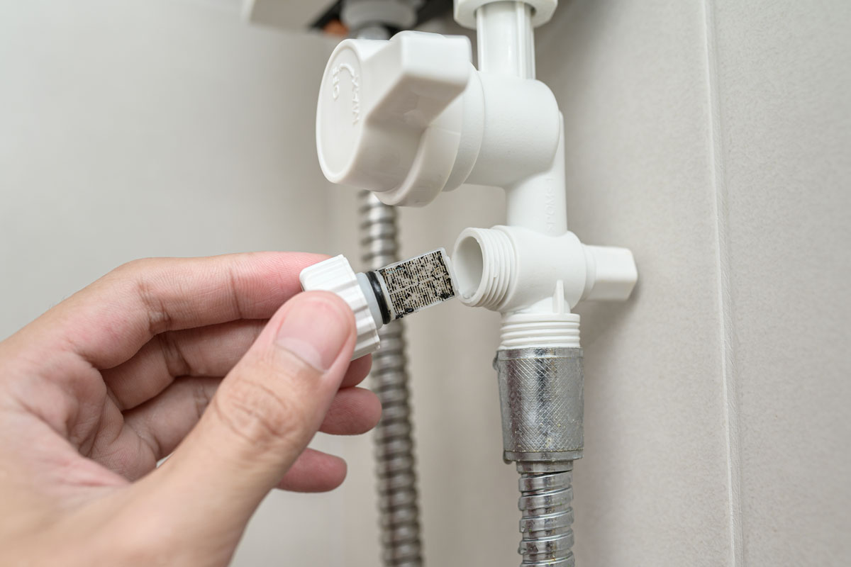 Replacing dirty shower filter