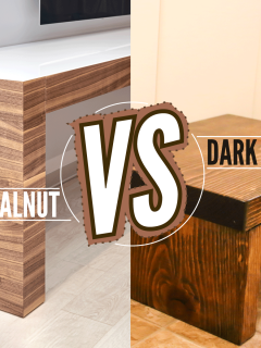 Collaged photo of special walnut and dark walnut, Special Walnut Vs. Dark Walnut: Which Stain To Choose?