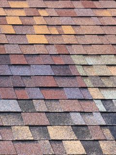 multi-colored bitumen shingles, a sample of the product advertising. 11 Roof Shingles Color Ideas And Options