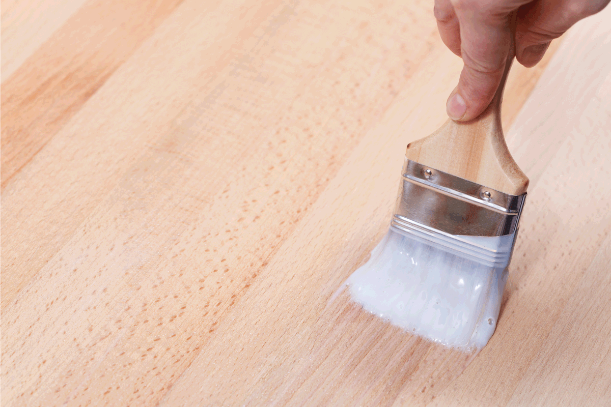 varnishing of surface of beech table top by paint brush. What Color Glaze For White Cabinets