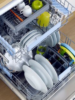 An opened dishwasher in the kitchen, How To Find The Model Number On A GE Dishwasher