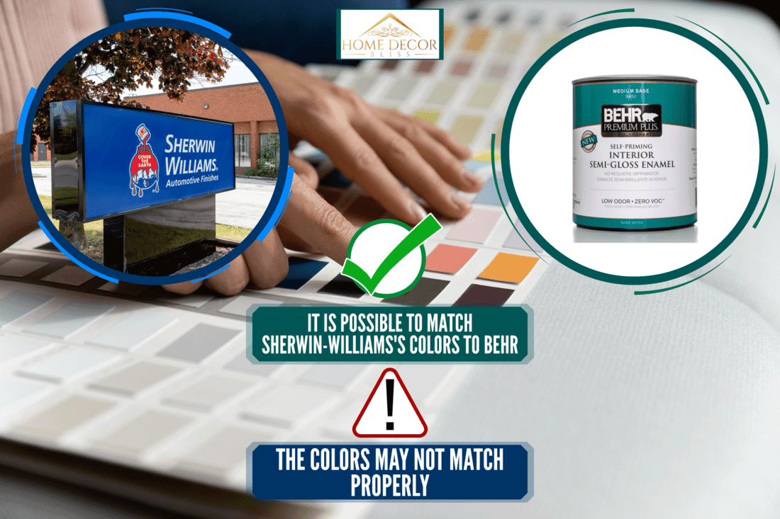 Homeowner choosing colors for the house interior, Can Sherwin-Williams Color Match Behr?