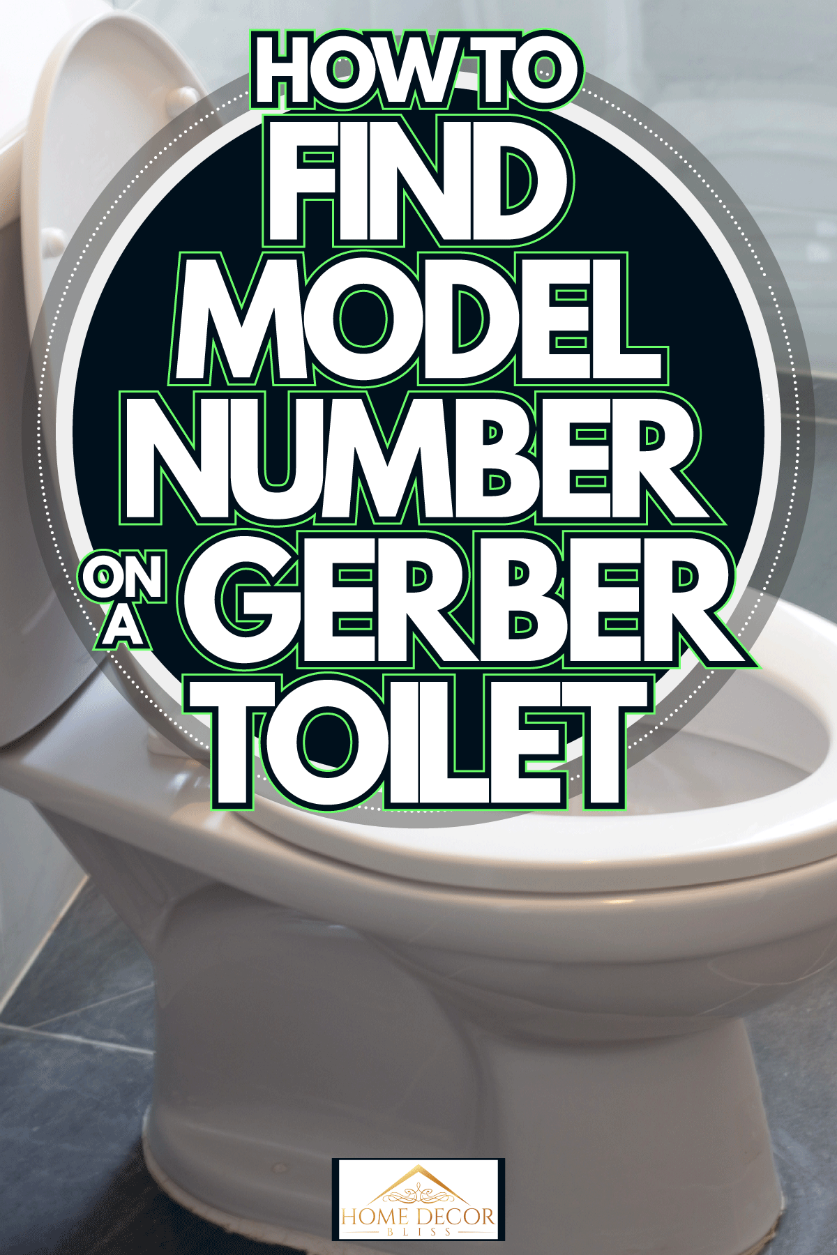 White toilet bowl on floor and a gray tiles on a bathroom, How To Find Model Number On A Gerber Toilet