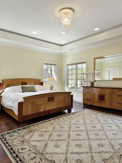 Master bedroom in luxury home with tray ceiling, Does A Tray Ceiling Add Height?