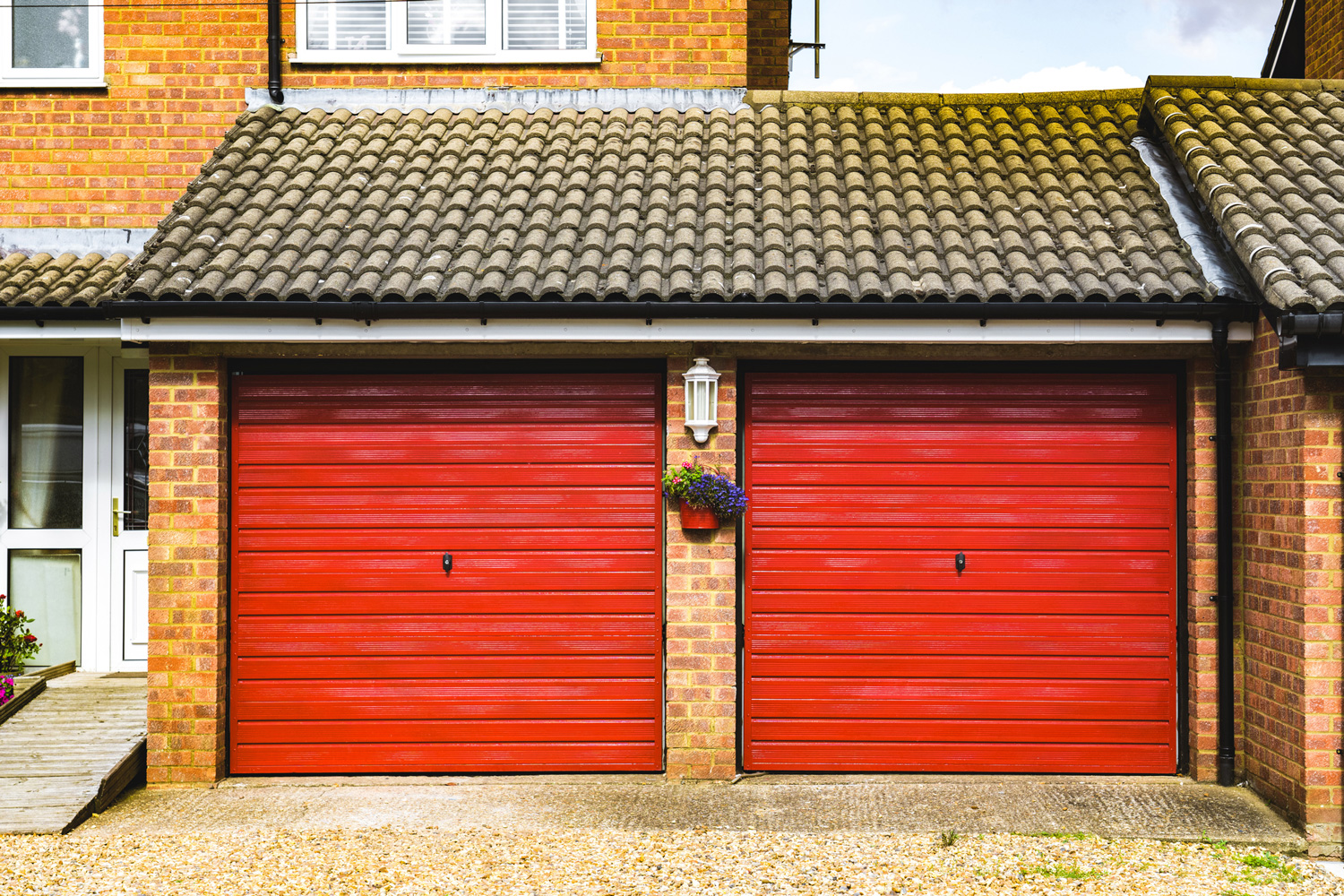 Red garage door