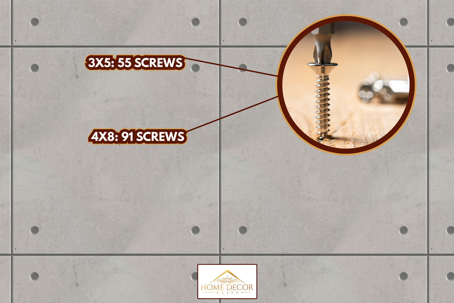 Architectural concrete Background & Textures - How Many Screws Per Backer Board