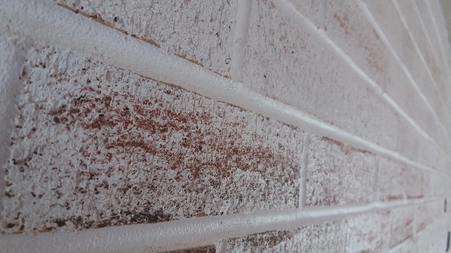 Weathered white wash bricks