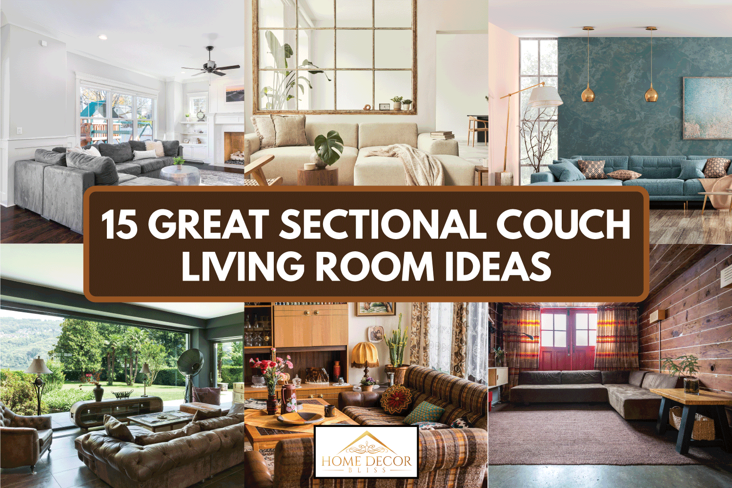 assorted images of sectional couches and sofas in living rooms. 15 Great Sectional Couch Living Room Ideas