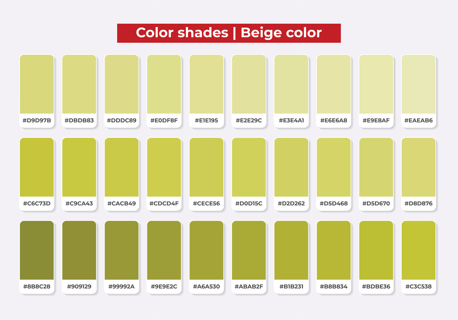 beige color palette with RGB HEX color codes, Hex color codes, Fashion trend beige color palette