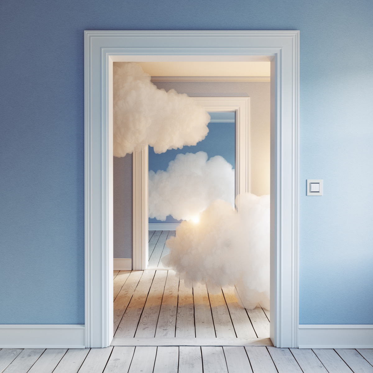 clouds in the room