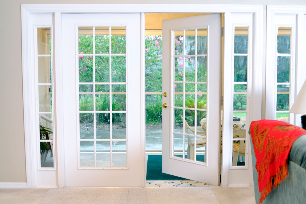 pen White French Doors Without Curtains