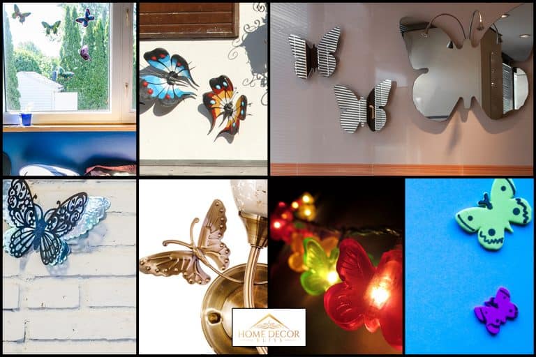 A collage of butterfly wall ideas, 15 Butterfly-Themed Wall Decoration Ideas