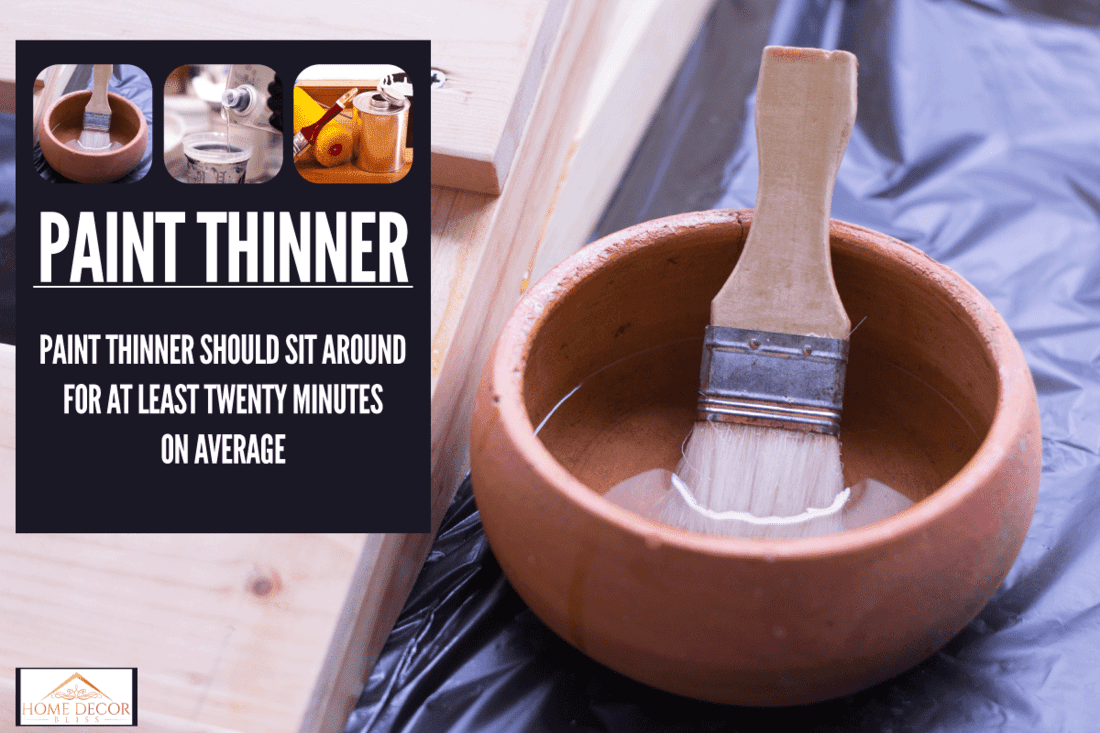 Adhesion between wood by screw on dark background and thinner in clay pots of cover wood, How Long Should Paint Thinner Sit?