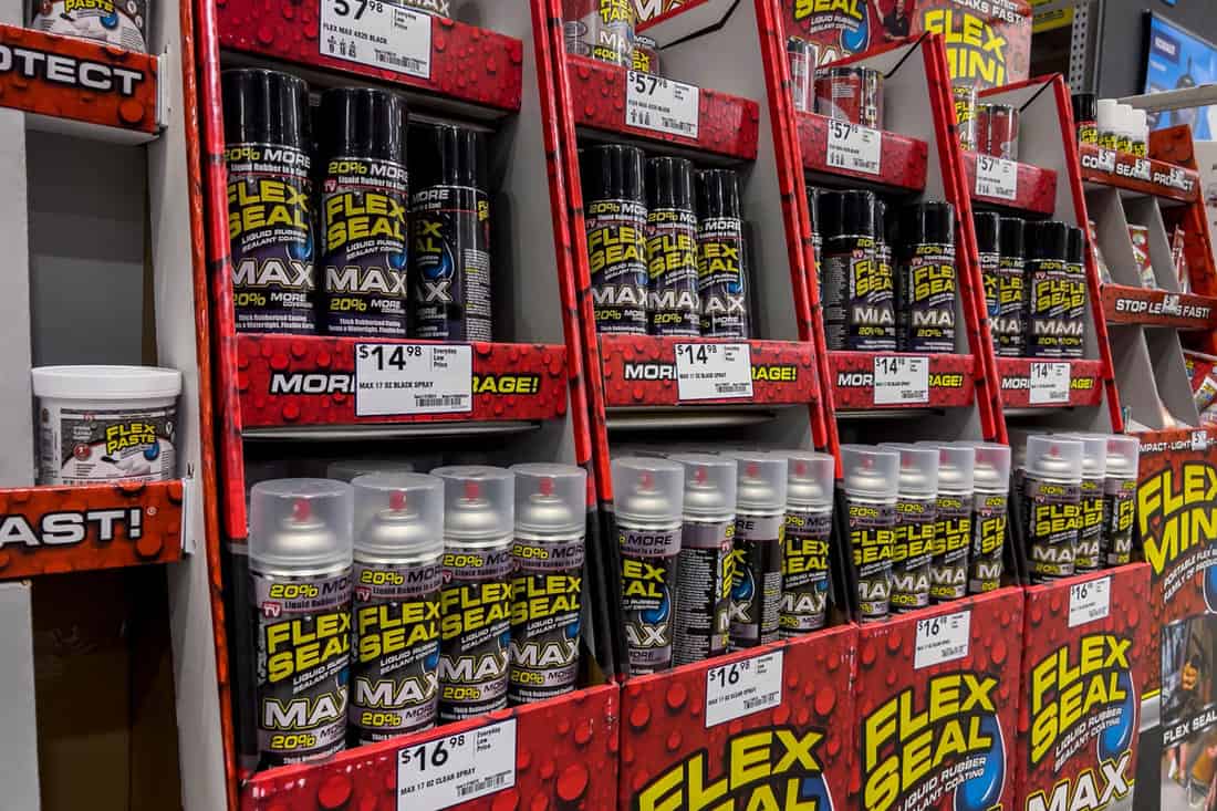 A Flex seal stall at a store