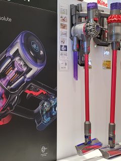 Dyson brand vacuum cleaner display in Harvey Norman electrical store, How Long Do Dyson Vacuums Last?