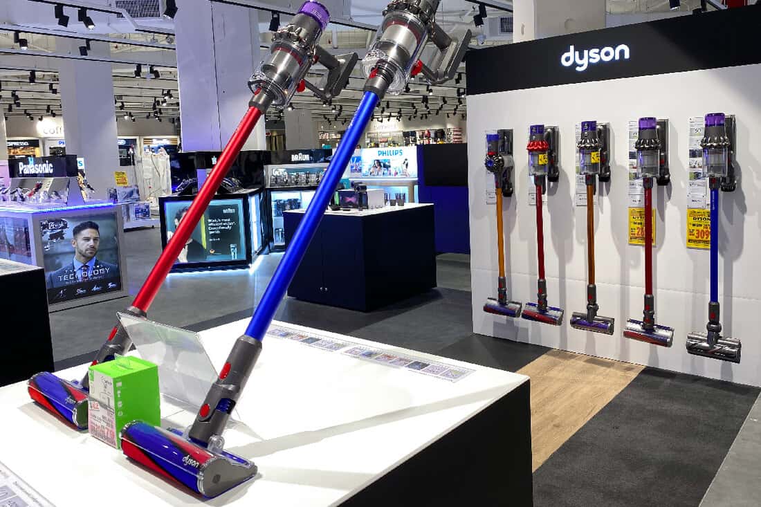Dyson display their high quality latest vacuum cleaner V11
