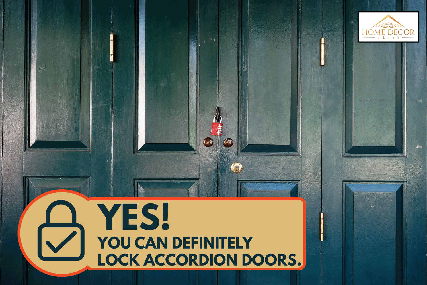 Green vintage wooden accordion doors with old locks. Can You Lock an Accordion Door