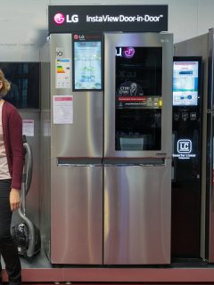 An LG refrigerator displayed at the largest electronics trade show in KyivExpoPlaza, How To Change The Air Filter In An LG Refrigerator