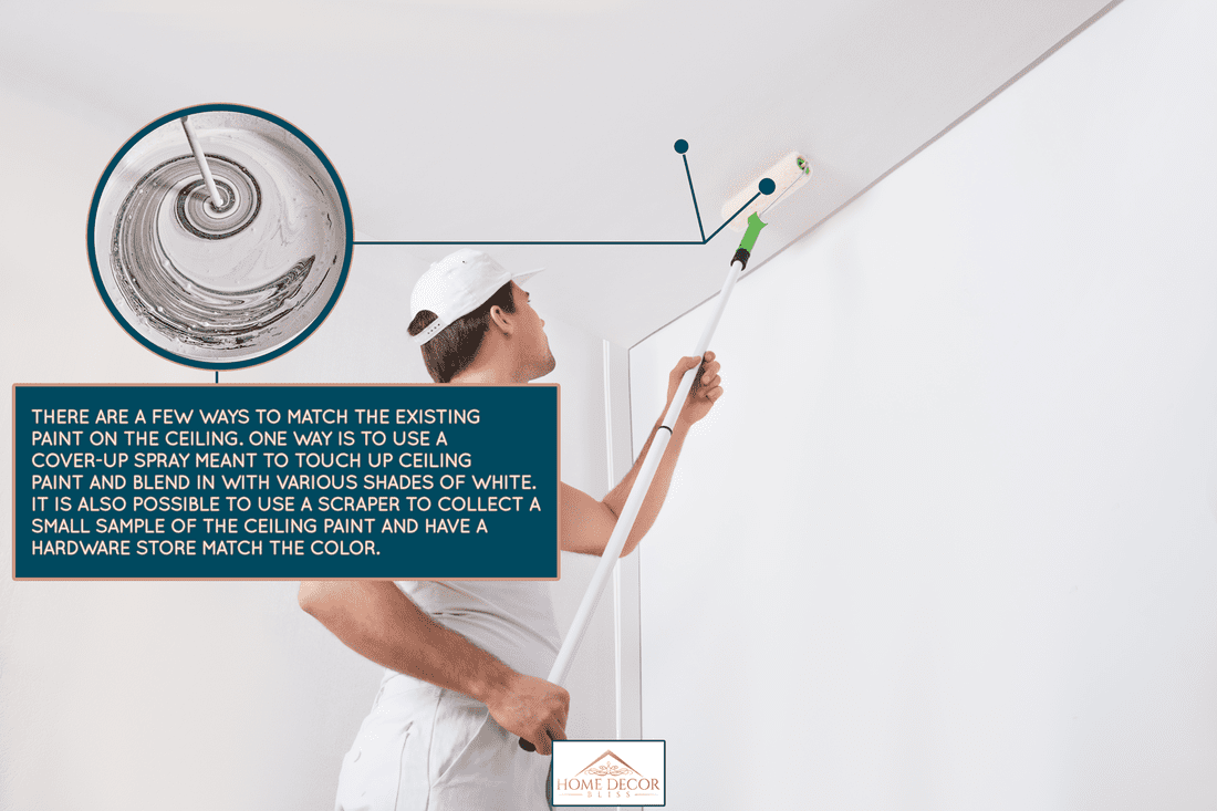 Painter Painting On Wall - How To Blend Ceiling Paint To Match Existing Shade