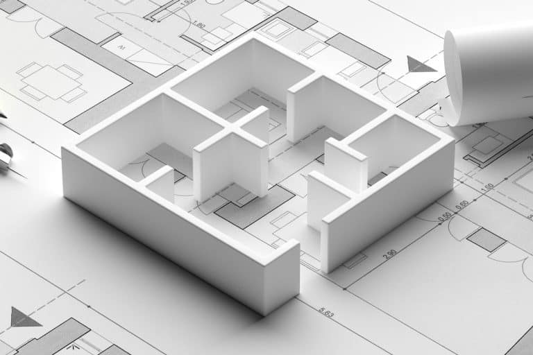 Residential building blueprint plans and house model, banner,What Comes First: Width, Height Or Maybe Length?