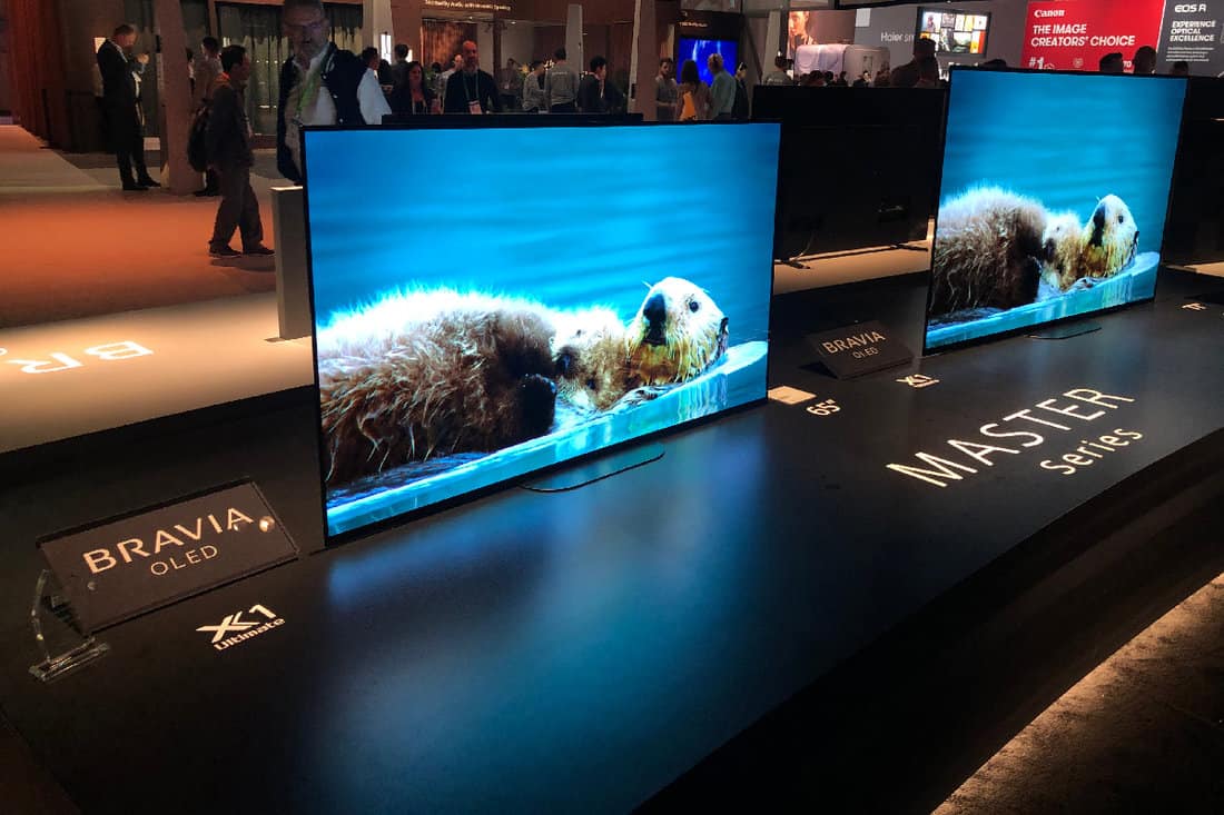 Sony shows theirs newest 8k TVs in different sizes on CES 2020