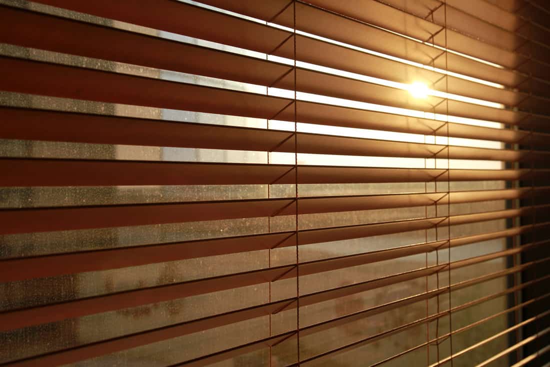 Sunlight behind vertical blinds — Photo